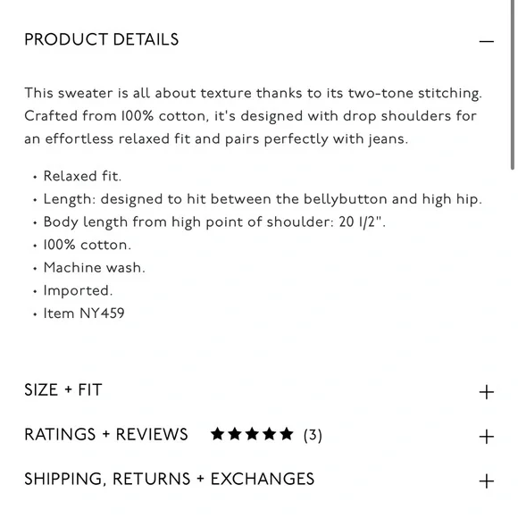 Madewell Textured-Stitch Crewneck Sweater 100% Cotton in Ivory And Black Stripe - Picture 13 of 13